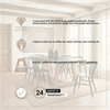 Rialto 84'L x 42'W Rectangular Trestle Dining Table | Black-Brown Wood & Light Brown Wood | Seats 8, by Mercana, 84" length x 42" width x 29.5" height thumbnail 3