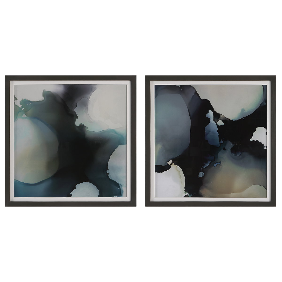 Telescopic Abstract Framed Prints Set/2, Art by Uttermost, 34" width x 34" height x 1.25" depth View 1