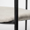 Parker I Beige Fabric Seat Gun Metal Gray Metal Frame Dining Chair thumbnail 6