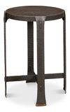 Forged Slats Side Table/Moleskin, by Sarreid, 1'6" length x 1'6" width x 2'1" height thumbnail 9