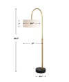 Huxford Brass Arch Floor Lamp, by Uttermost, 2'3" width x 5'8.5" height x 1'5" depth thumbnail 3