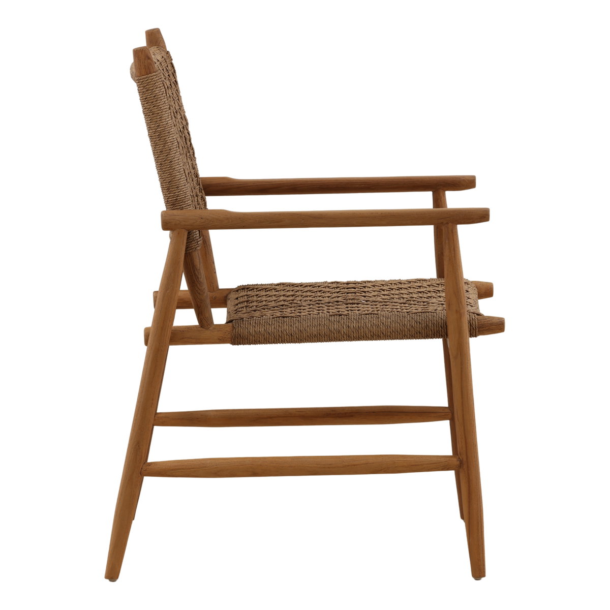 Araya Outdoor Dining Chair Set of 2 Light Brown, by Dovetail, 21.5" width x 36.29" height x 26.61" depth View 3
