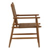 Araya Outdoor Dining Chair Set of 2 Light Brown, by Dovetail, 21.5" width x 36.29" height x 26.61" depth thumbnail 3