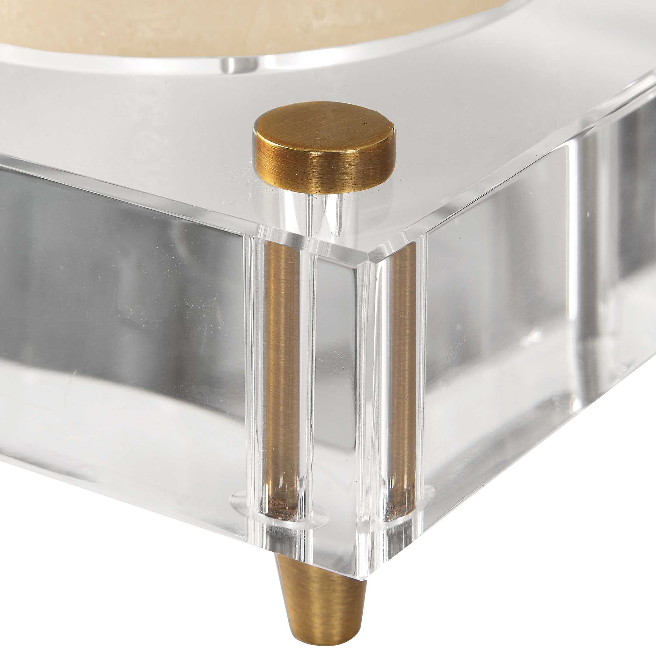 Claire Crystal Block Candleholders Set/2, Decorative by Uttermost, 6.25" width x 2.5" height x 6.25" depth View 5