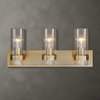 Cardiff Antique Brass 3 Light Vanity, Sconce by Uttermost, 23" width x 10.12" height x 5.75" depth thumbnail 1