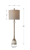 Natania Plated Brass Buffet Lamp, Table Lamp by Uttermost, 11" width x 35" height x 11" depth thumbnail 3