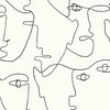 Pablo Portraits Black Peel & Stick Wallpaper, by York Wall, 20' length x 1'8.5" width x 0.02" depth thumbnail