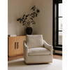 Linden Swivel Chair Soft Beige, Accent Chair by Moe's Home, 33" width x 28.35" height x 34" depth thumbnail 9