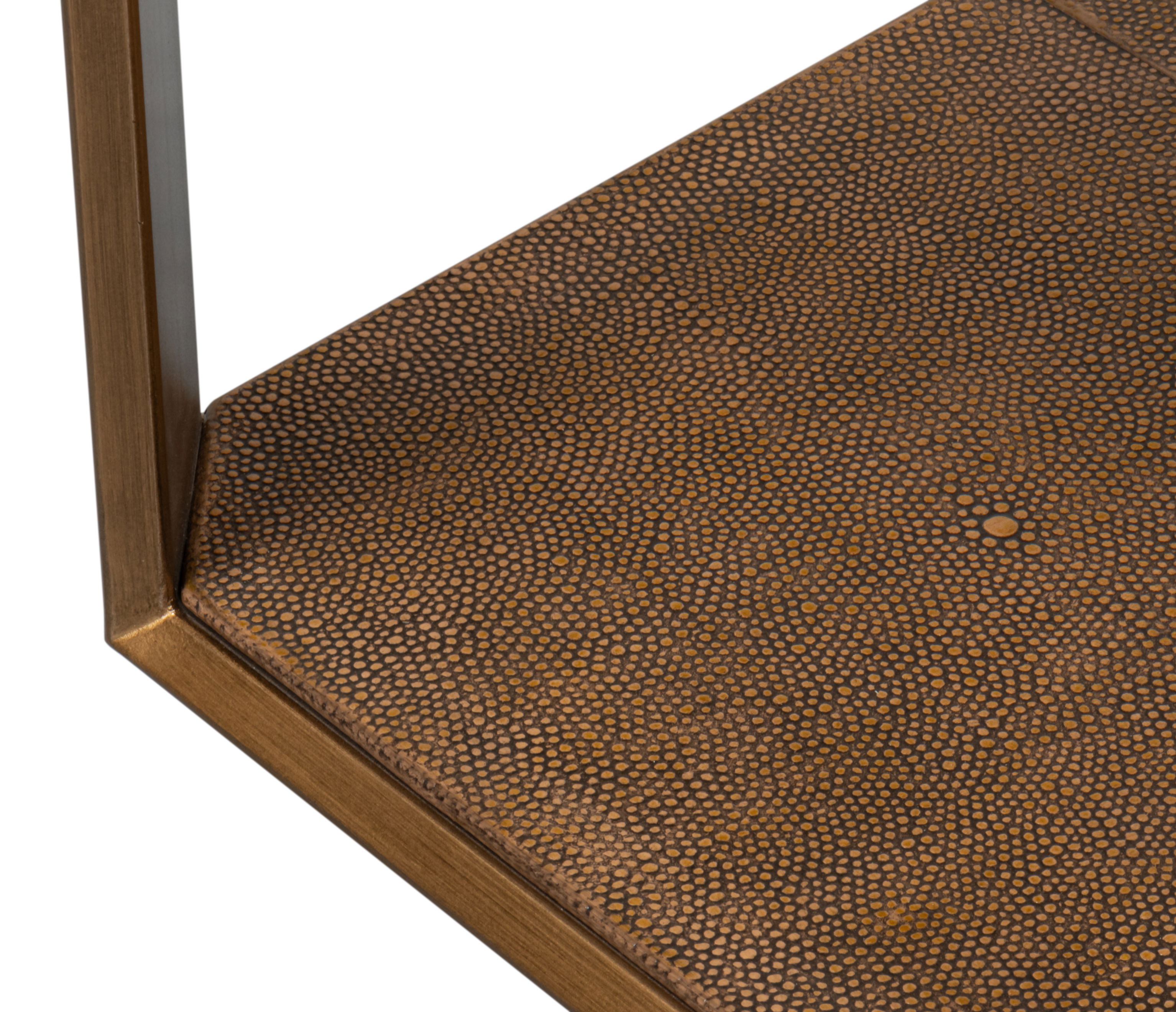 Gilbert Shagreen Side Table, Tawny Brown, Side & End Table by Sarreid, 18" length x 18" width x 24" height View 21