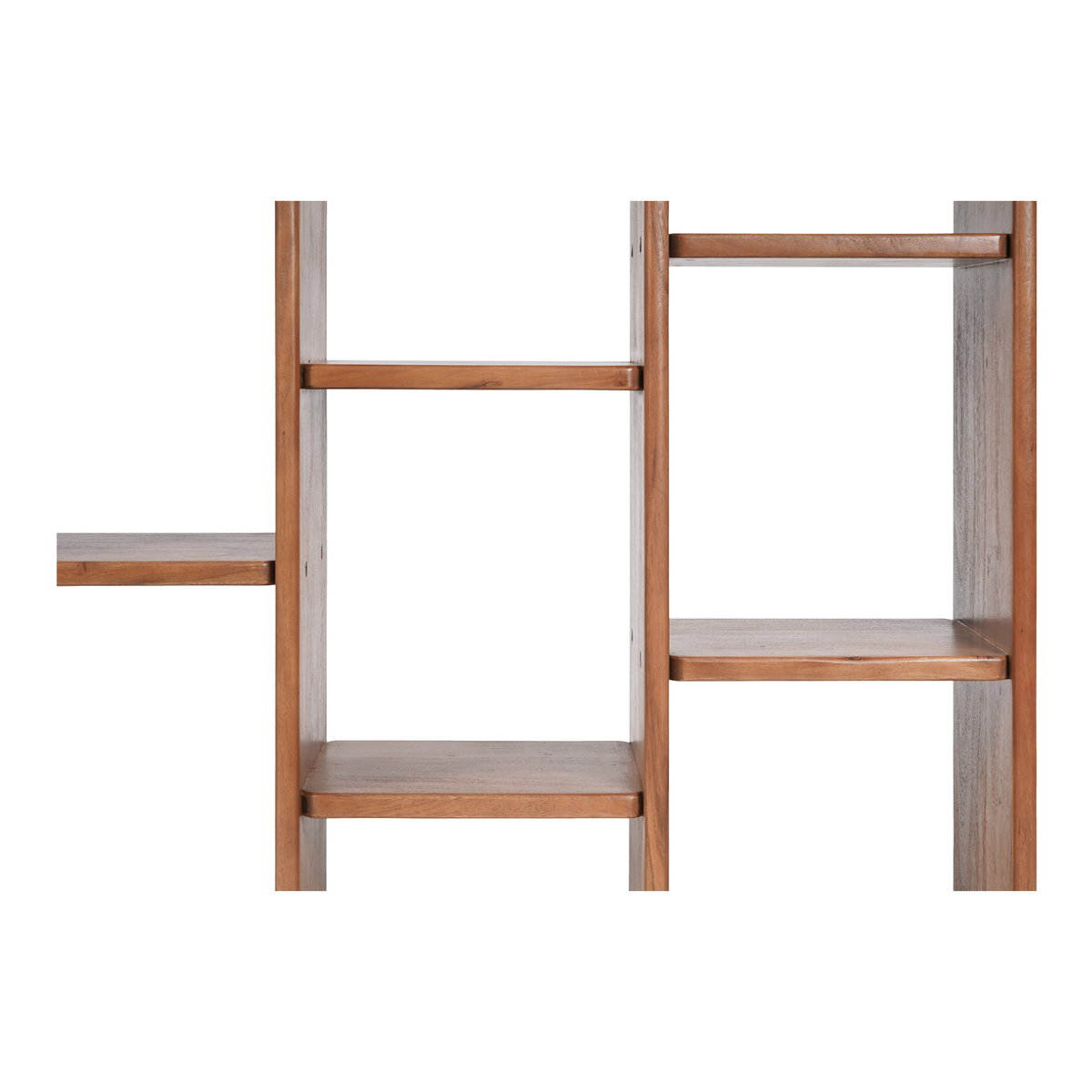 Orson Bookcase Brown, Shelving & Bookcase by Moe's Home, 43.31" width x 68.9" height x 11.81" depth View 2