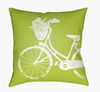 Bicycle Accent Pillow, Decorative Pillow by Surya, 18" length x 18" width thumbnail