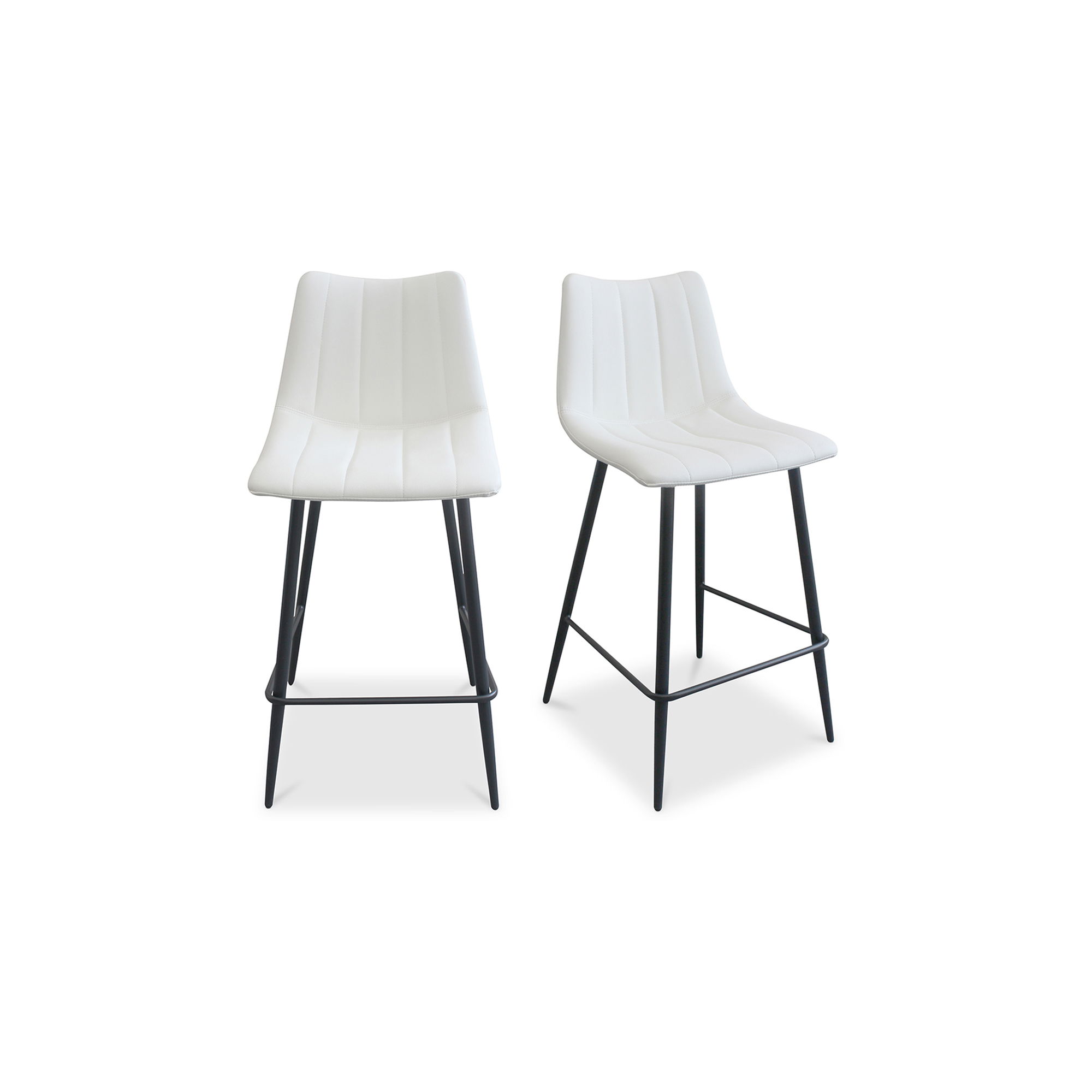 Alibi Counter Stool Ivory - Set Of Two, Counter & Bar Stool by Moe's Home, 17.7" width x 37" height x 20" depth View 2