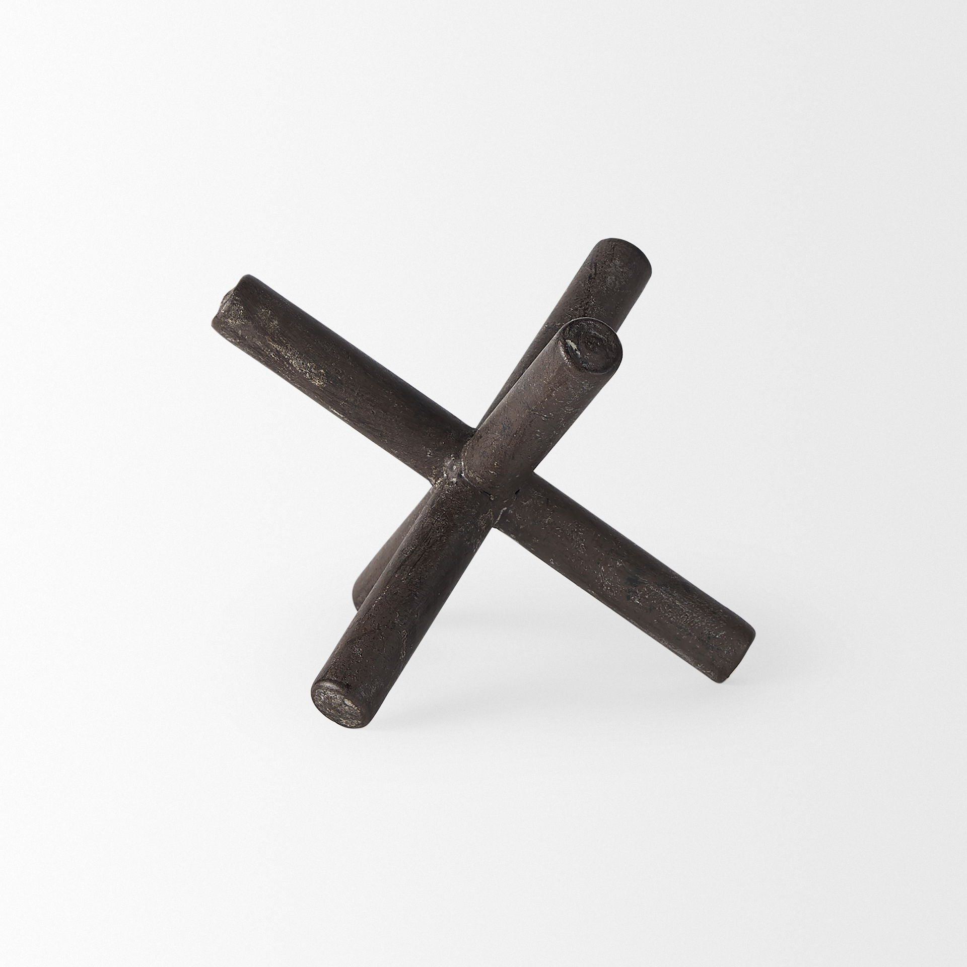 Astericks III (Small) 6L x 6W Brown Metal Decor Object large image 