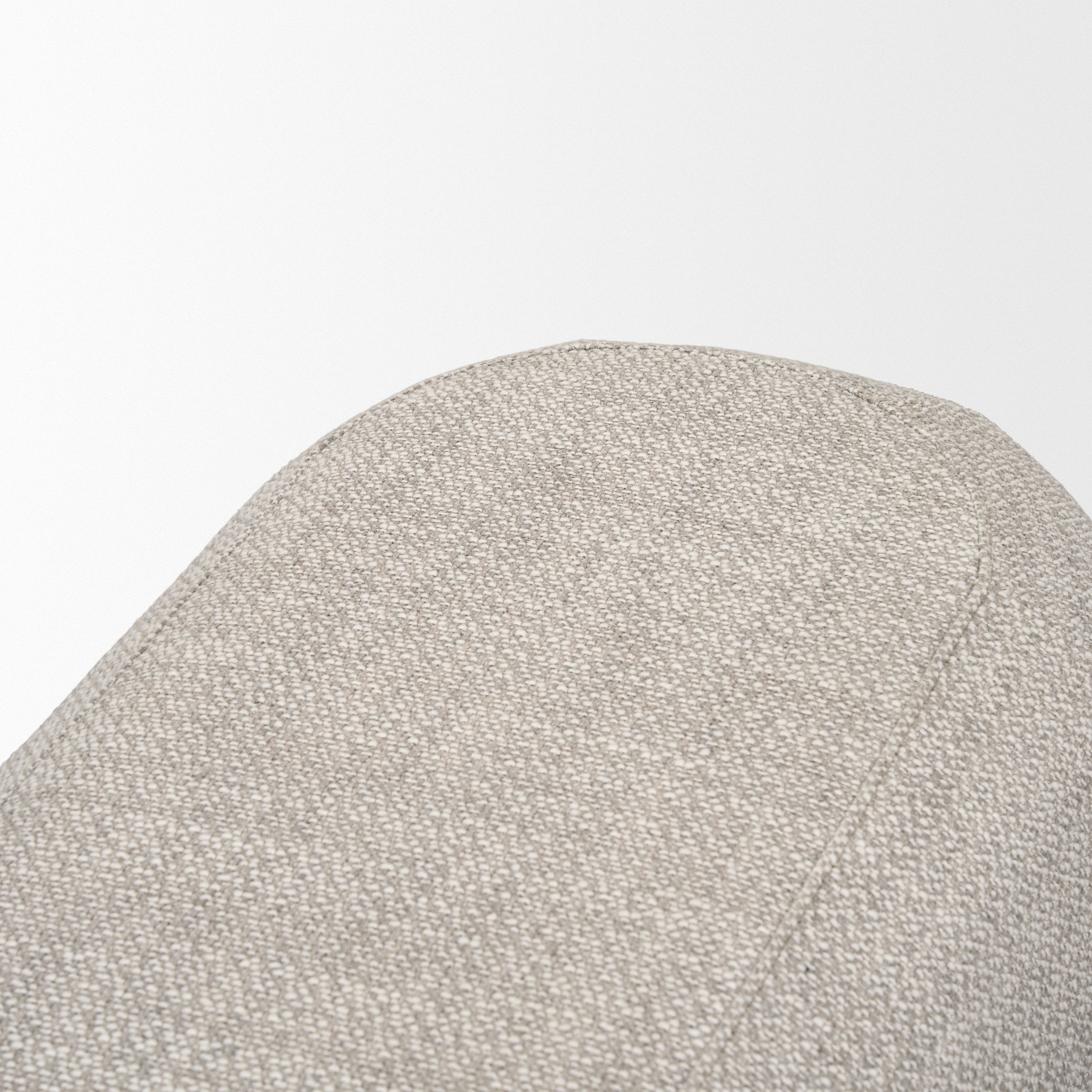 Siren Gray Fabric with Dark Brown Wood Oblong Bench large image 