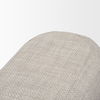Siren Gray Fabric with Dark Brown Wood Oblong Bench thumbnail 5