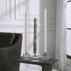 Makira Cylindrical Sculptures Set/3, Figurines & Statue by Uttermost, 3.5" width x 28.75" height x 3.5" depth thumbnail 2