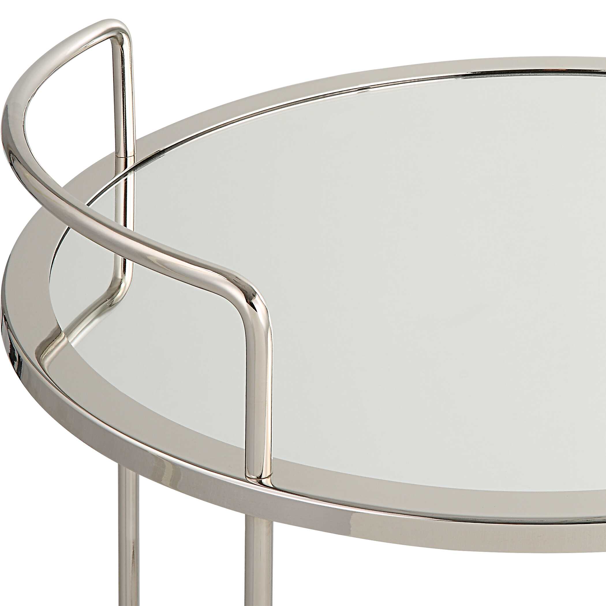 Spritz Chrome Bar Cart, Furniture by Uttermost, 18" width x 28.75" height x 18" depth View 6