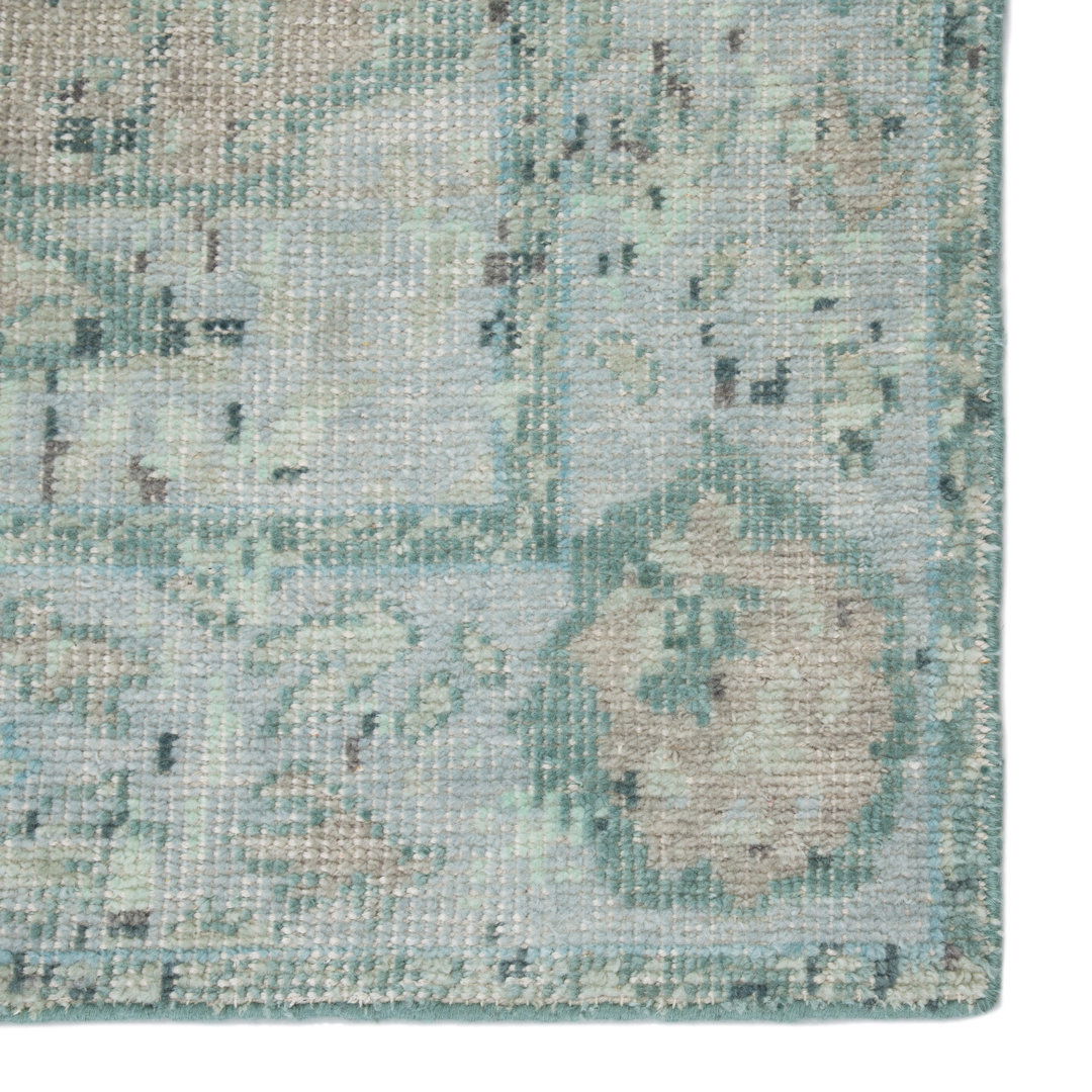 Kai Alessia Overdyed Hand-Knotted Blue/Beige Area Rug large image 