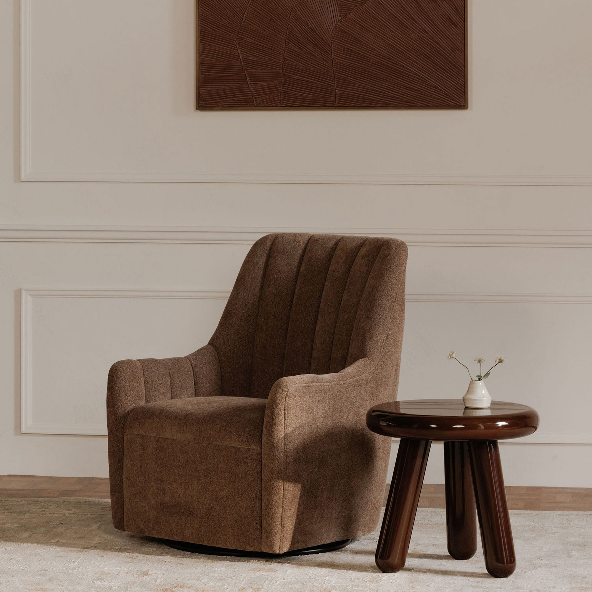 Flutter Framed Painting Maroon, by Moe's Home, 36" width x 36" height x 1.89" depth View 4