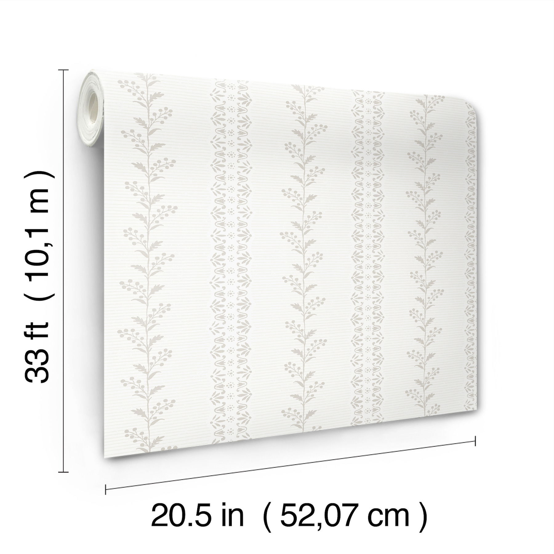 Everleigh Grey Wallpaper, by York Wall, 33' length x 1'8.5" width x 0.02" depth View 5