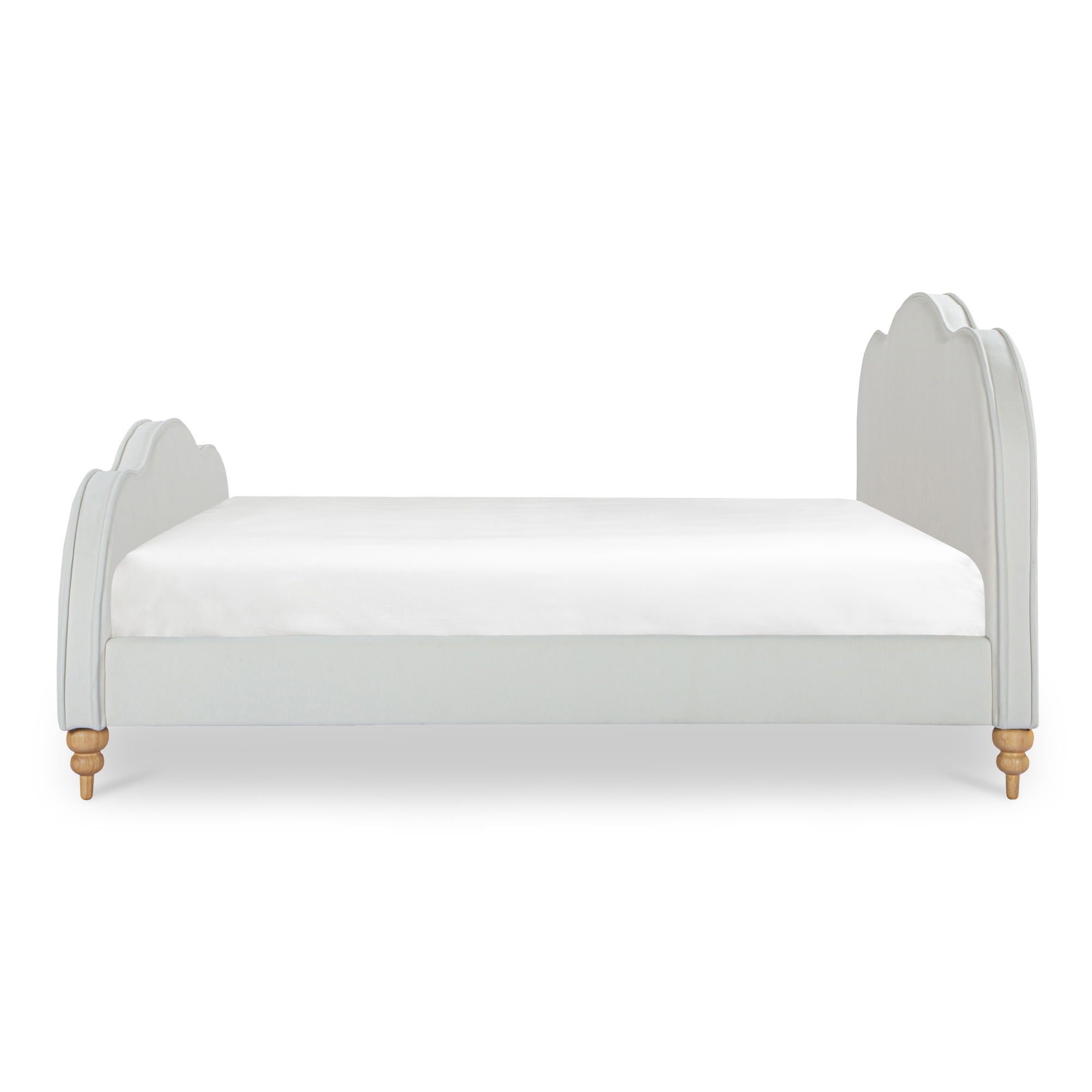 Jacqueline King Bed Cream, by Moe's Home, 81.1" width x 49.6" height x 89.8" depth View 3