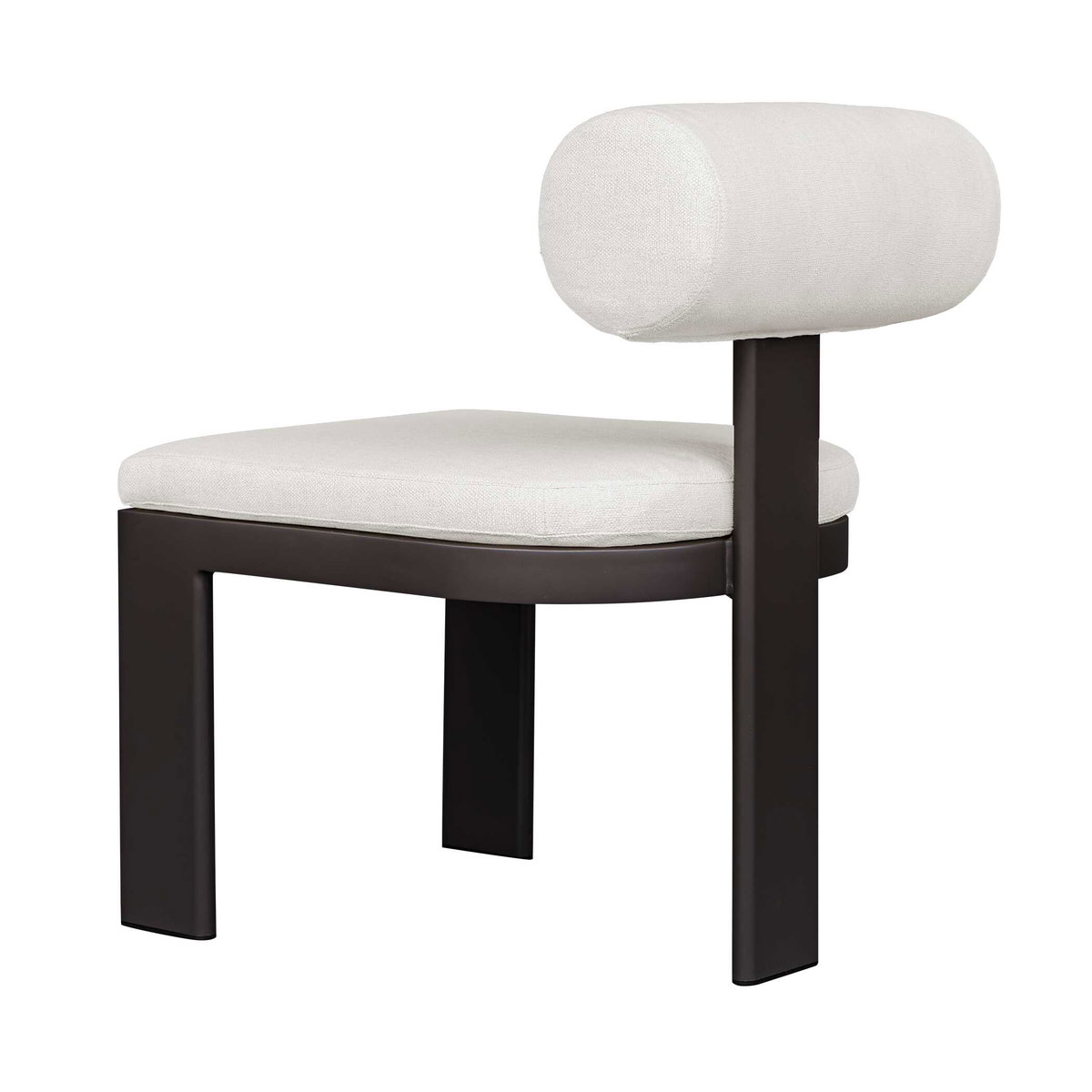 Bolster Back White Outdoor Dining Chair, Outdoor Chair by Uttermost, 1'8" width x 2'7.3" height x 2'4" depth View 7