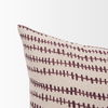 Jenna Beige with Merlot Print Linen Lumbar Decorative Pillow Cover thumbnail 5