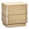 Round Off Tall Nightstand Natural Oak, by Moe's Home, 20" width x 20" height x 15" depth thumbnail 2