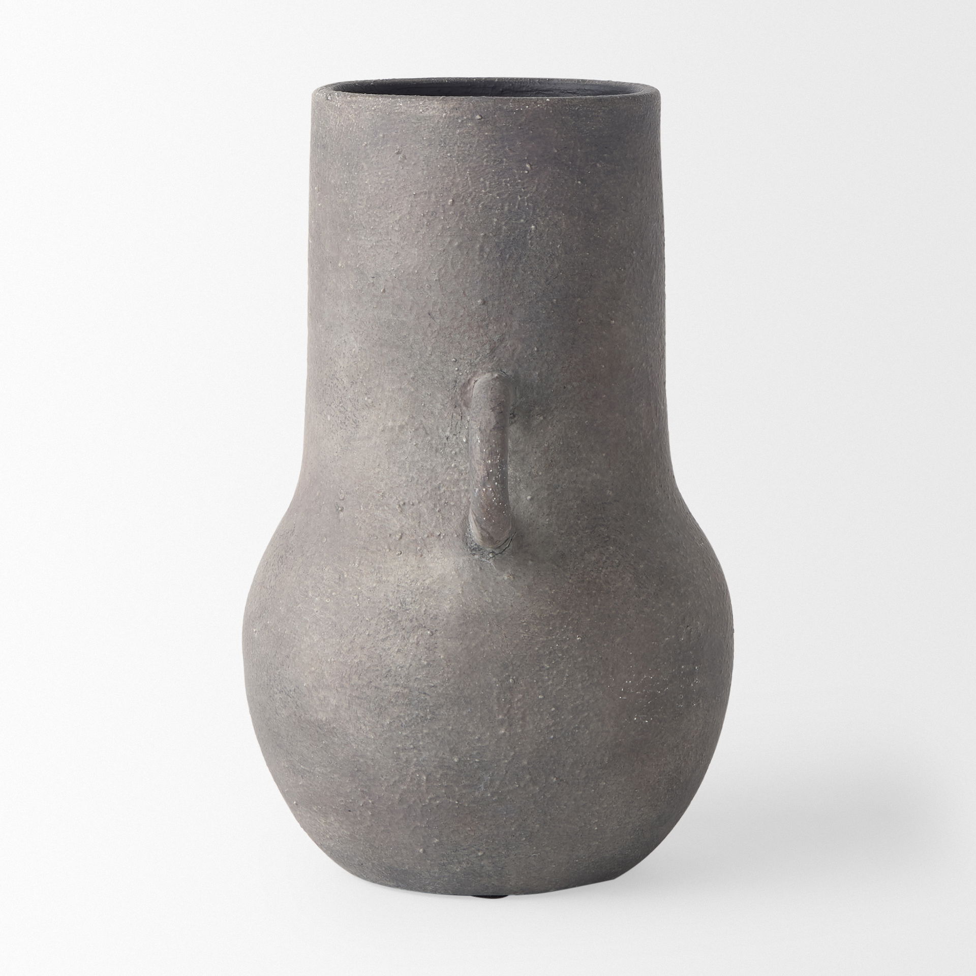 Armani 10.4H Brown-Gray Double Ear Ceramic Vase large image 