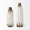 Sisko I Short Rustic Brown White Ceramic Vase thumbnail 5