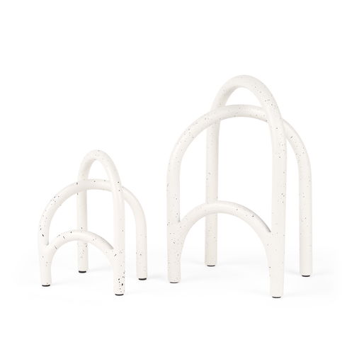 Springe White & Gray Speckled Arch Decorative Object (Set of 2)