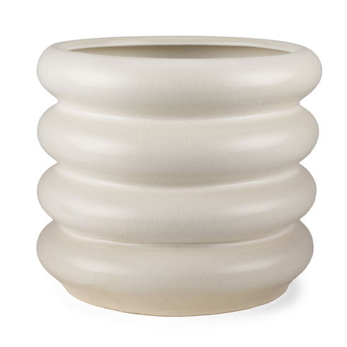 Twyla Tall Cream Glazed Floor Ceramic Vase
