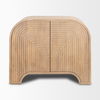 Sorina Reverse Fluted Light Brown Wood Accent Cabinet thumbnail 3