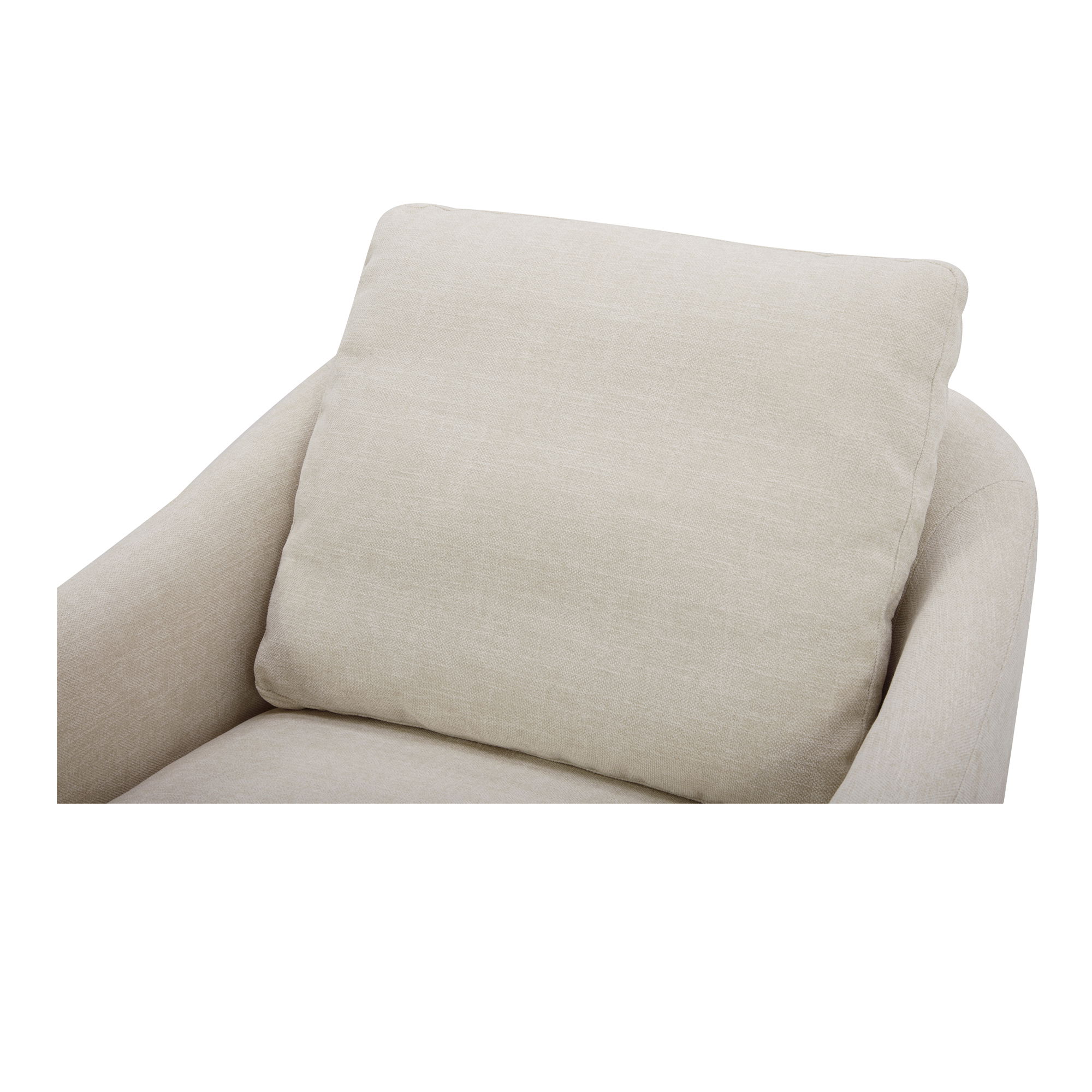 Linden Swivel Chair Soft Beige, Accent Chair by Moe's Home, 33" width x 28.35" height x 34" depth View 6