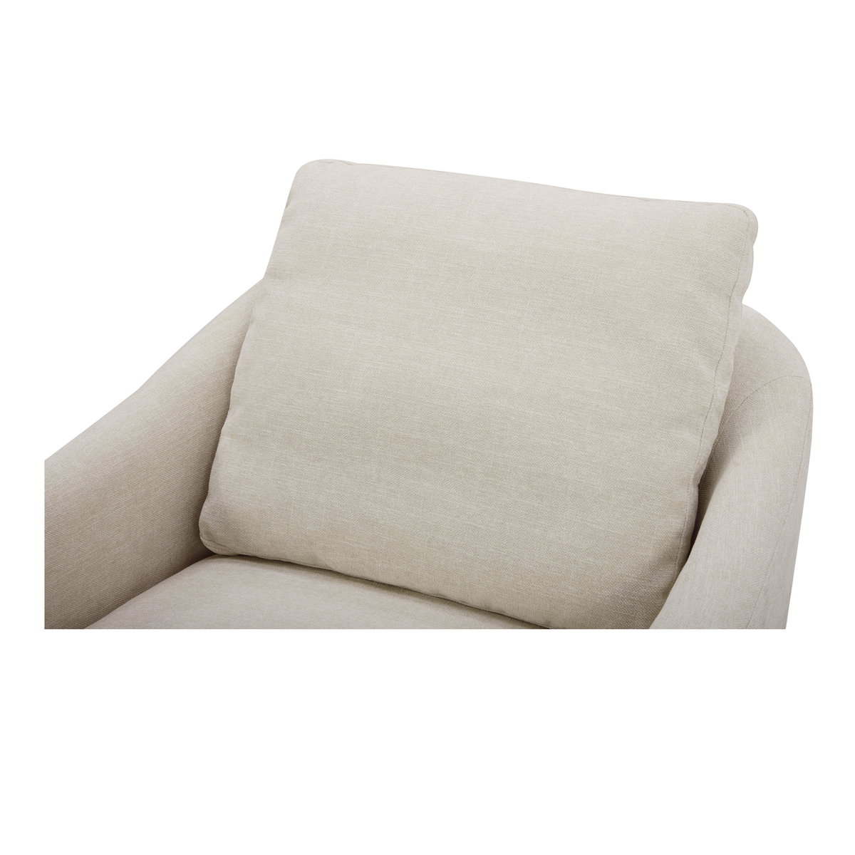 Linden Swivel Chair Soft Beige, Accent Chair by Moe's Home, 33" width x 28.35" height x 34" depth View 6