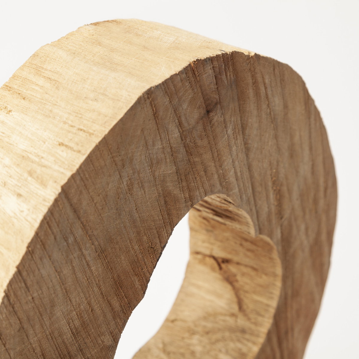 Ironwood II (Small) 13L x 4W Natural Wooden Circular Object, Decorative Object by Mercana, 12.6" length x 3.54" width x 18.75" height View 9