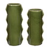 Meander Green Vases Set/2, by Uttermost, 5.75" width x 14" height x 4.5" depth thumbnail 1
