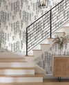 Deco Wisteria Black Metallic Wallpaper thumbnail 1