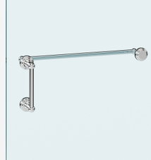 Online Designer Bathroom Connor 6" Shower Door Pull and 18" Towel Bar - Polished Chrome