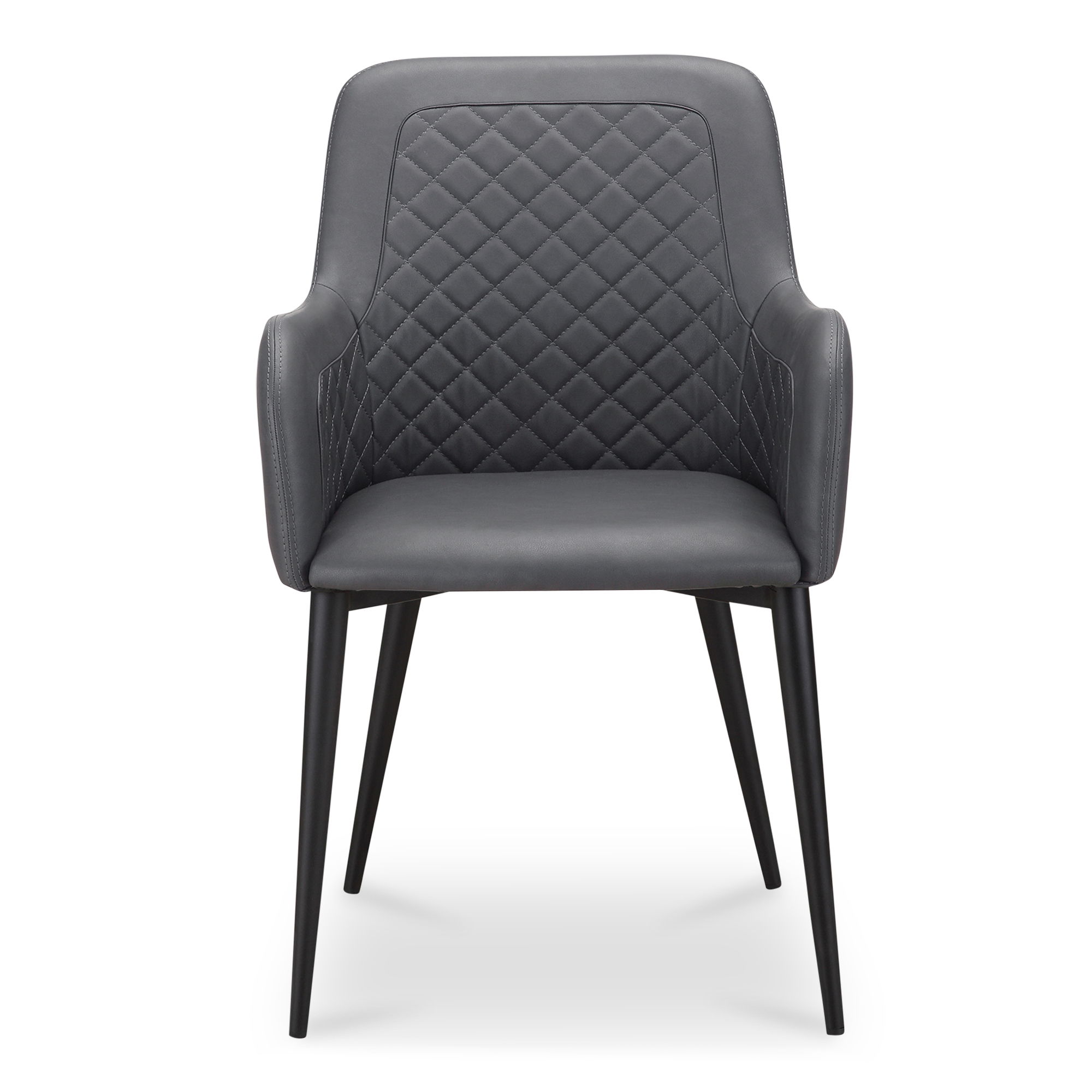 Cantata Dining Chair Slate Vegan Leather - Set Of Two, by Moe's Home, 22" width x 34.6" height x 23" depth View 5