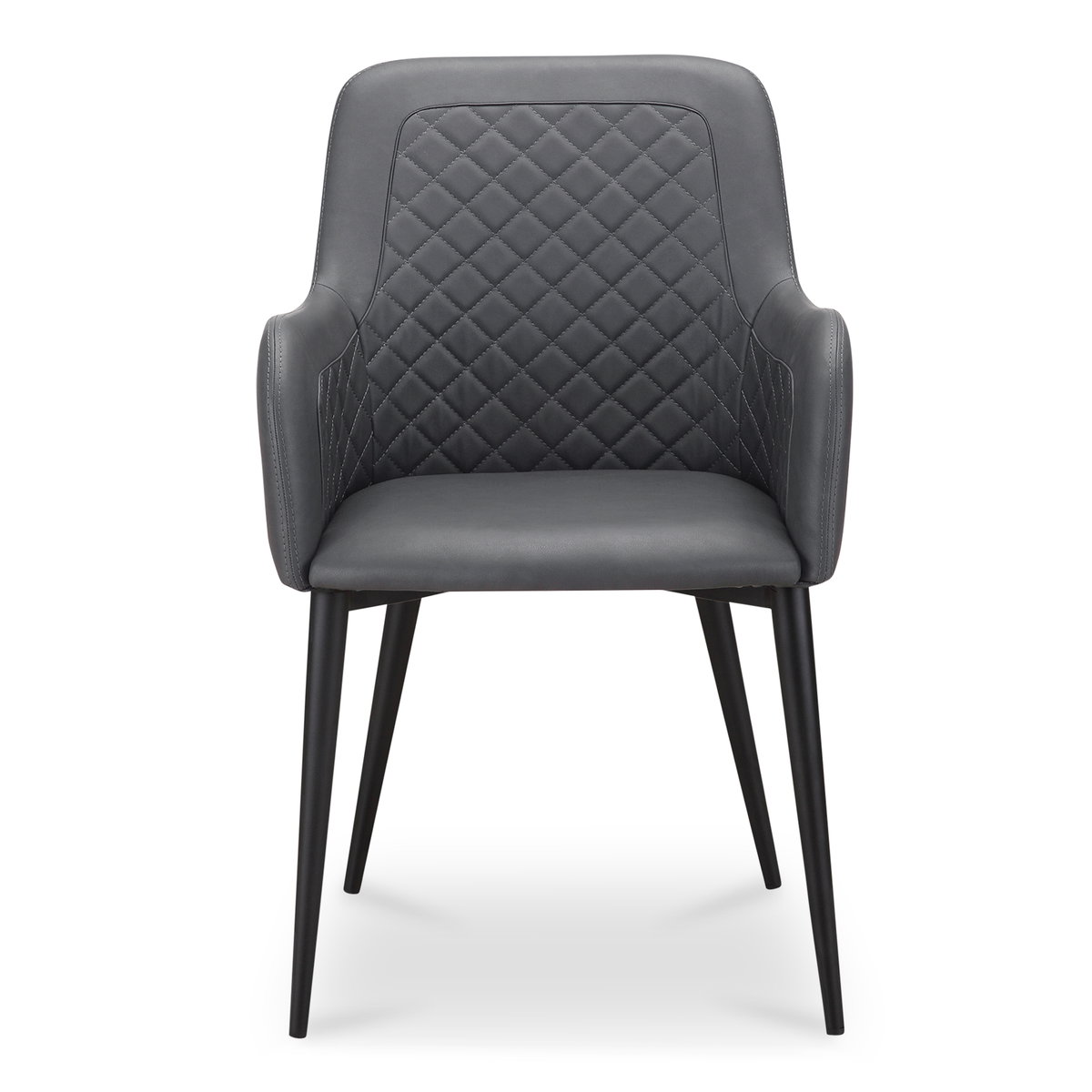 Cantata Dining Chair Slate Vegan Leather - Set Of Two, by Moe's Home, 22" width x 34.6" height x 23" depth View 5