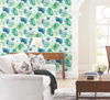 Watercolor Bouquet Blue & Green Wallpaper thumbnail 1