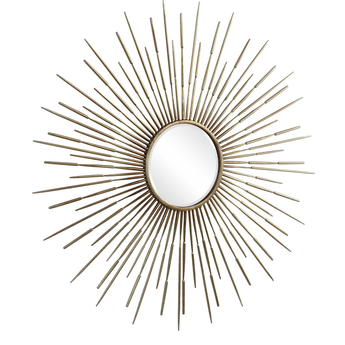 Golden Rays Starburst Mirror, by Uttermost, 3'10.75" width x 3'10.75" height x 1" depth View 4