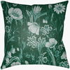 Chinoiserie Floral Accent Pillow, Decorative Pillow by Surya, 18" length x 18" width thumbnail