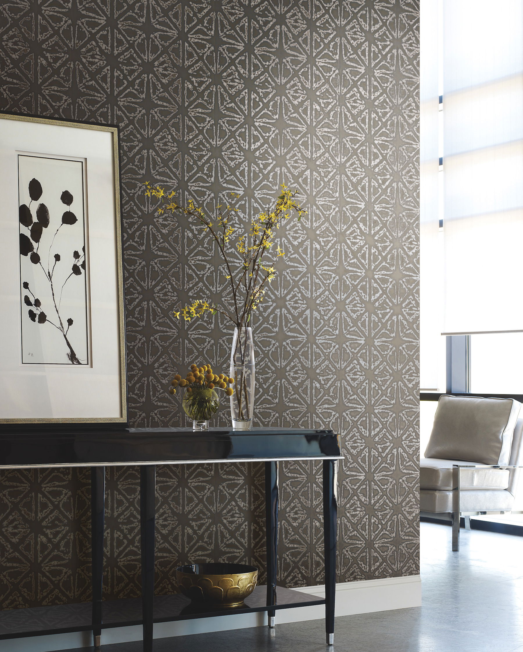 Empire Diamond Grey Wallpaper large image 