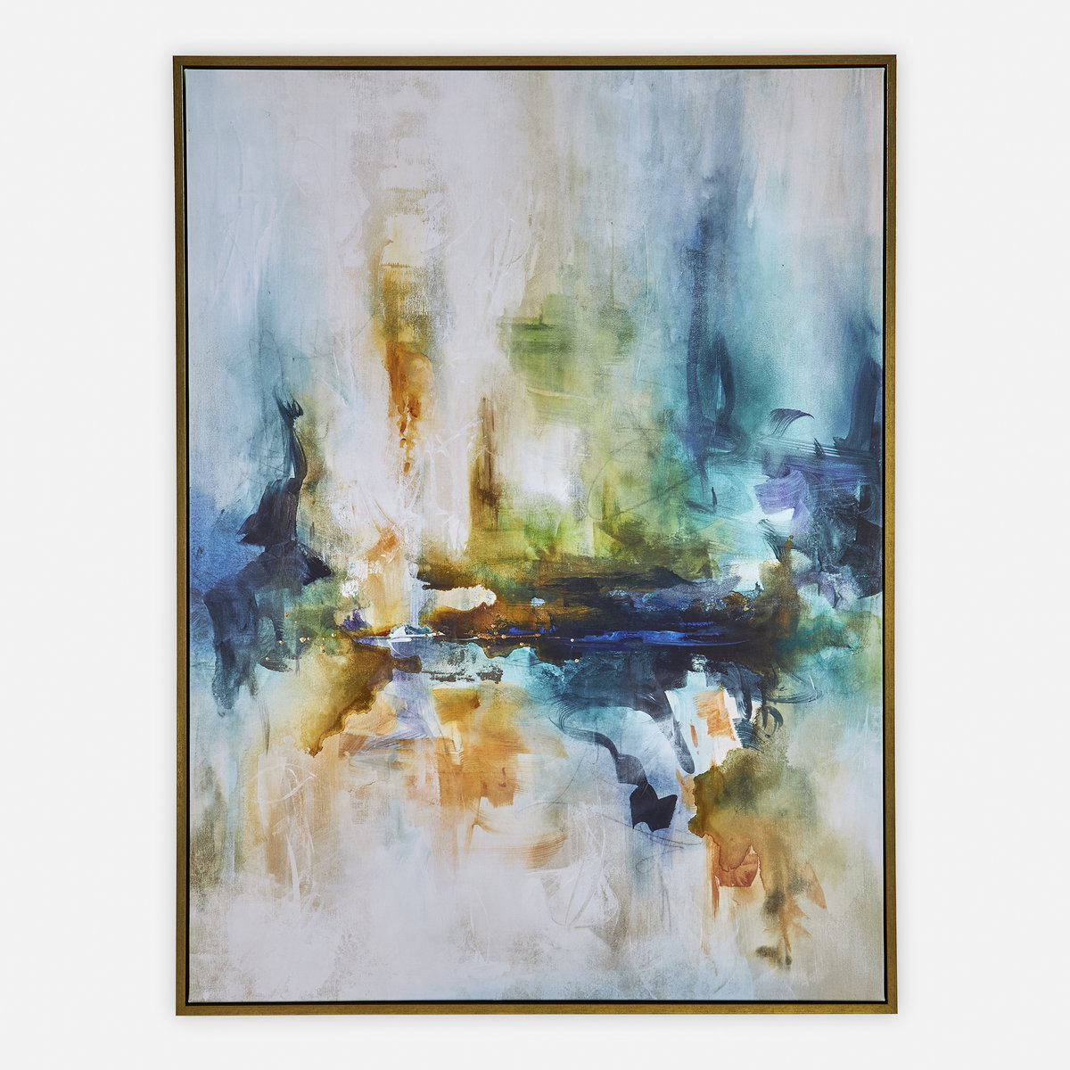Excursion Framed Abstract Art, by Uttermost, 3'5.5" width x 4'7.5" height x 2" depth View 1