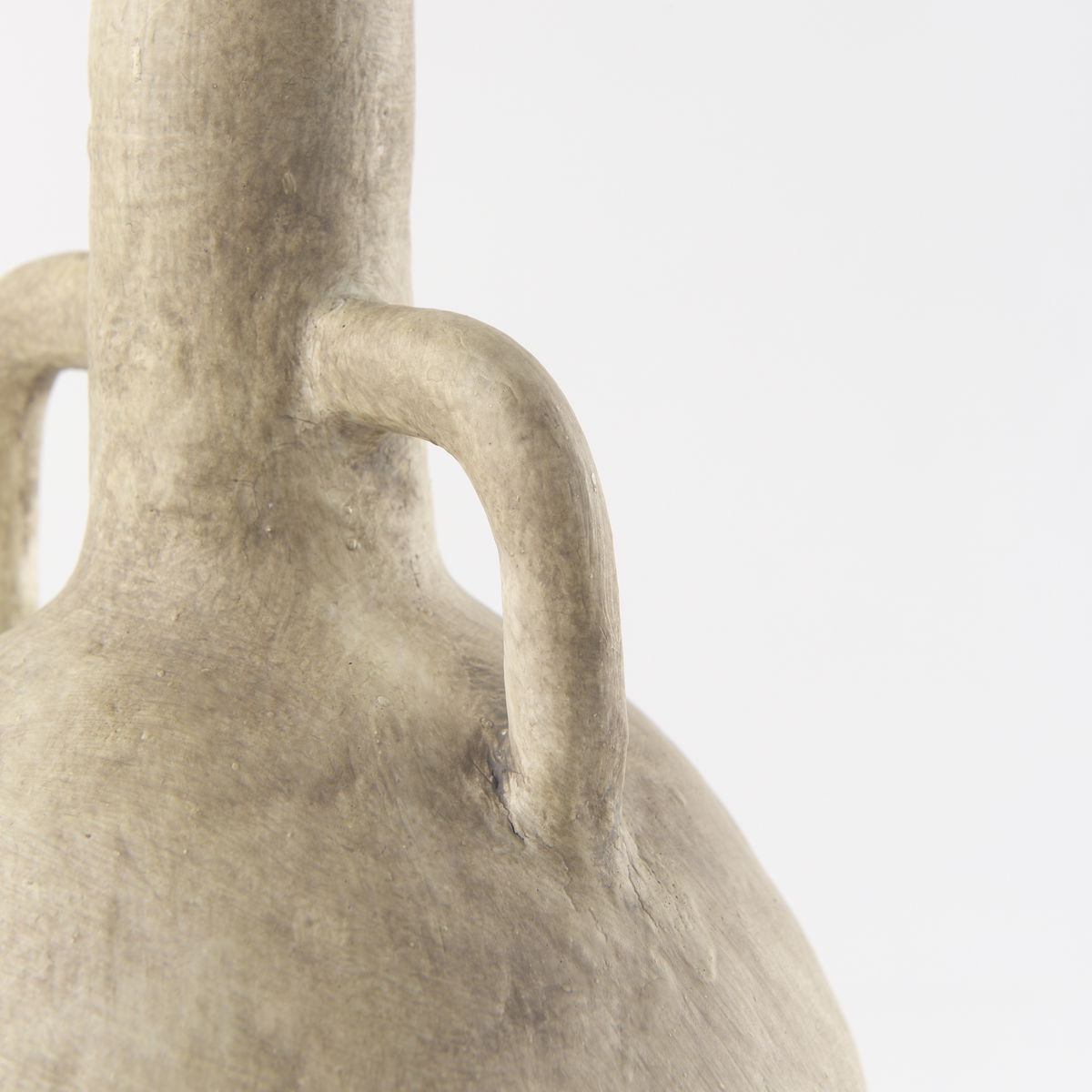 Zenni  Warm Beige Ceramic Vase, by Mercana, 6.1" length x 6.1" width x 12.01" height View 8