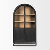 Sloan 47.5W x 85.5H Black Wood with Black Metal Frame Arch Cabinet, Cabinets & Sideboard by Mercana, 47.5" length x 18.5" width x 85.5" height thumbnail 3