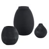 Hearth Matte Black Vases Set/3, Decorative by Uttermost, 9" width x 12" height x 9" depth thumbnail 1
