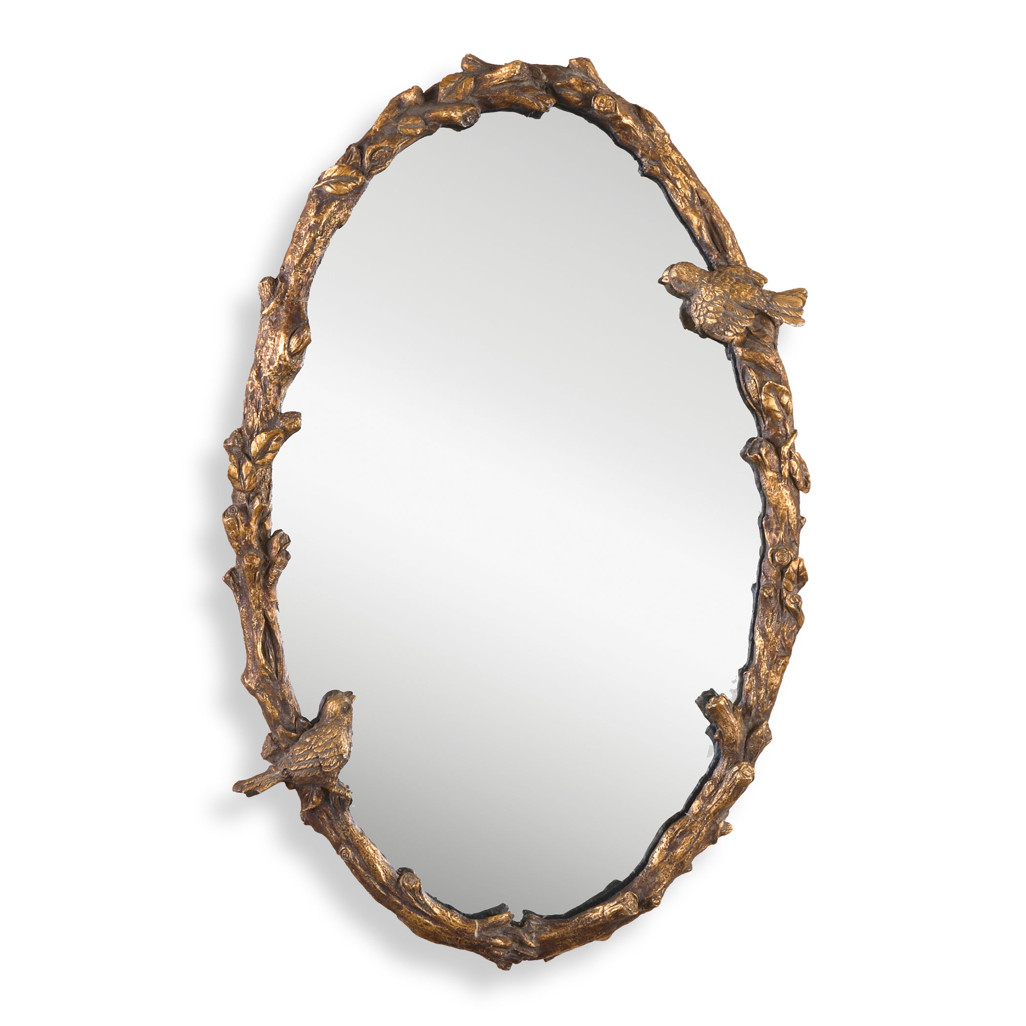 Paza Oval Vine Gold Mirror large image 